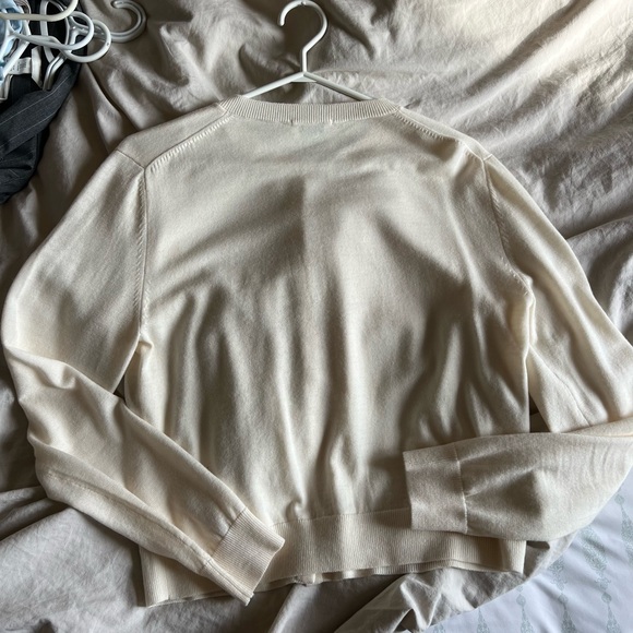 Aritzia Merino Wool Cardigan, Light Birch - Picture 6 of 6